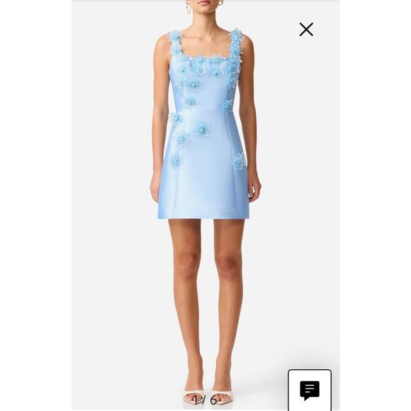 Elliatt Elder Embellished Minidress in Blue size XS  NWT Flaw noted!! - Picture 2 of 6